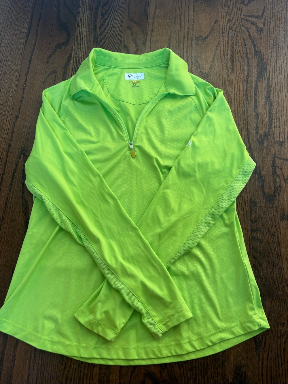 Greg Norman Collection Neon Lime Performance Quarter-Zip Pullover- PGA West